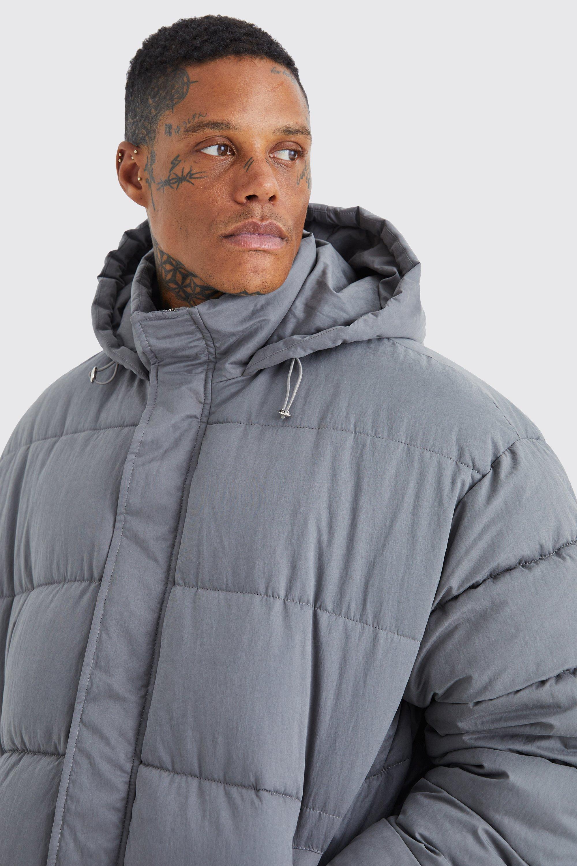 Light grey puffer store jacket mens